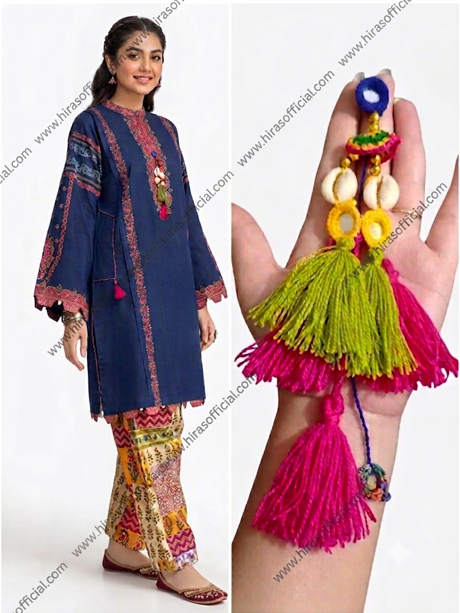 1782457598709 Handmade Traditional Ethnic Tassels for Women's Wear - Premium Quality Fabric Embellishments - Image 1