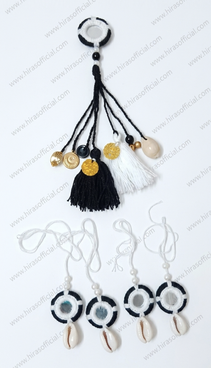 IMG_20260624_234345 Premium Handmade Black & White Mirror Neckline Set with 4 Dupatta Corners Set - Image 1