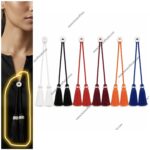 Elegant Woolen Tassel Button Patti