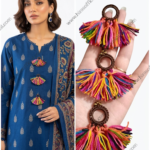 Handmade Neckline multi Tassel
