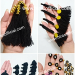 Premium Black Tassel & Mirror Set( 4 Pcs )
