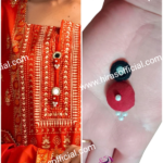 Mirror & Fabric Potli Button