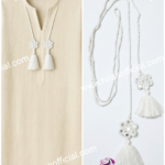 Handmade Wool & Mirror Flower Dori