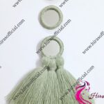 Mirror Button Patti with Tassels