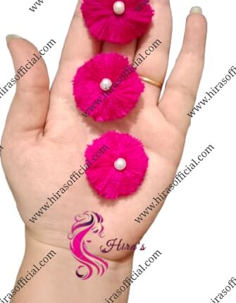 Stylish Wool Flower Pearl Buttons