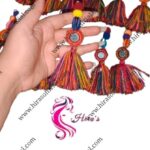 Stylish Multi-Color Tassel with Mirror & Cowrie Shell