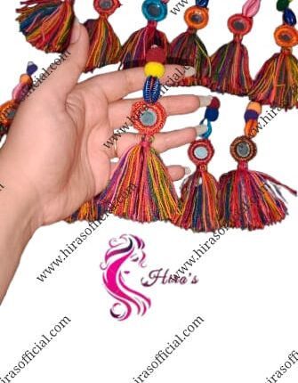 Stylish Multi-Color Tassel with Mirror & Cowrie Shell