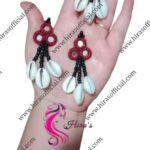 Stylish Mirror & Cowrie Shell Neckline Tassel