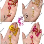 Fancy Crystal Duptta Tassels with Mirror