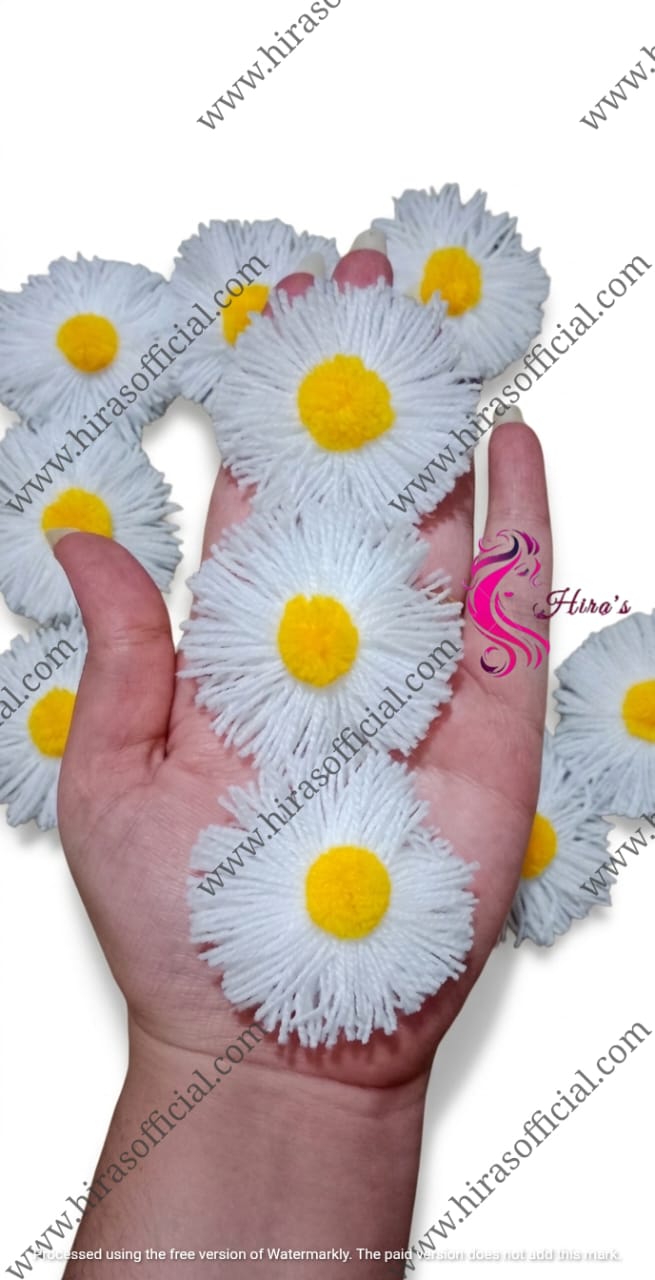 IMG-20260723-WA0011 Stylish Daisy Flower Woolen Buttons - Image 1