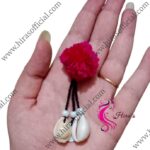 Trendy Pom Pom & Shell Neckline Tassel