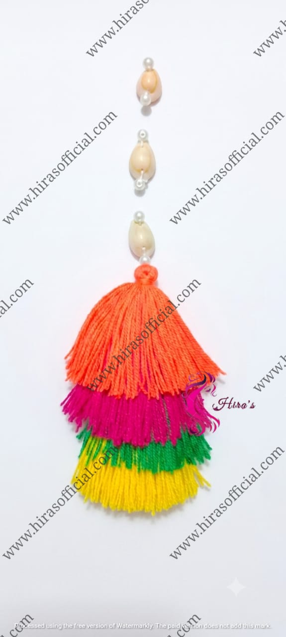 IMG-20260723-WA0022 Vibrant Tiered Woolen Neckline Tassels with Shell Accent - Image 1