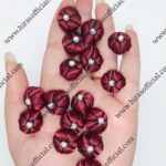 Maroon Silk Potli Button