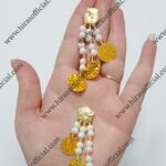 Handmade Fancy Golden Foil & Pearl Neckline Tassel