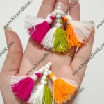 Multi-Color Dual Shade Neckline Tassel