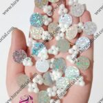Handmade Elegant White Foil & Pearl Accent Hanging