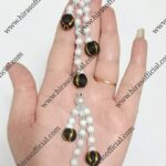 Fancy Pearl Wool Ball Neckline Tassels