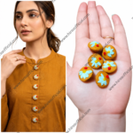 Floral Embroidered Buttons