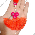 Mirror Tassel with Pom Pom & Beads