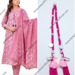 Handcrafted Braided Woolen Tassel with foil & Cowrie Shell Accents