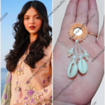 Mirror & Cowrie Shell Neckline Tassel