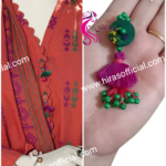 Fabric Neckline Tassel