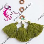 Heavy Wooden & Shell Neckline Tassel