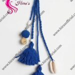 Shell and Pompom Coin Neckline